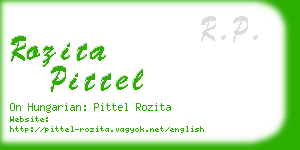 rozita pittel business card